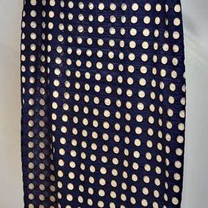 Ann Taylor dressy skirt in Navy and Champagne colors.